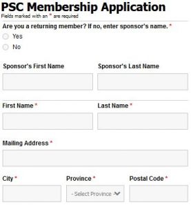 PSC Membership Application