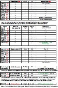 Link to PSC Shoot Schedule