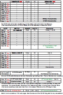 Link to PSC Shoot Schedule